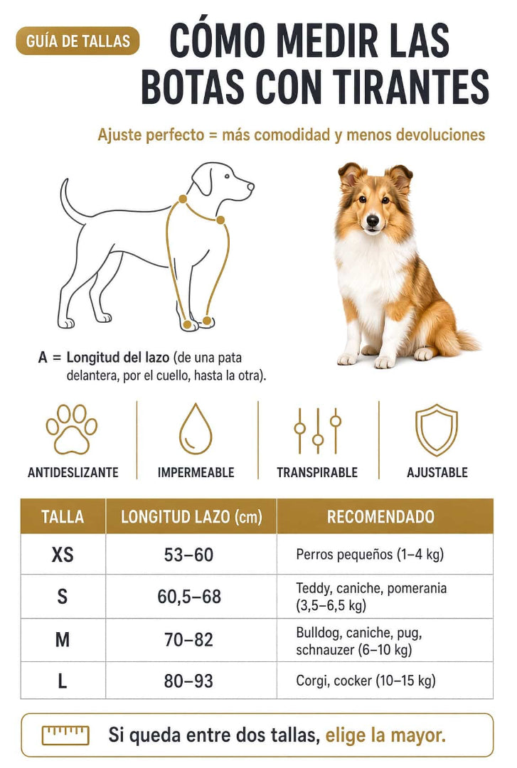 Botas impermeables para perro | Menos limpieza después del paseo