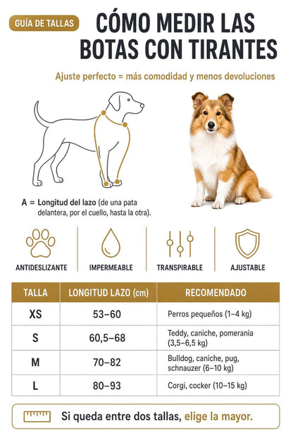 Botas impermeables para perro | Menos limpieza después del paseo